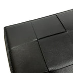 Bottega Veneta Cassette Round Wallet Intrecciato Leather Black Gold — view 3