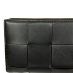 Bottega Veneta Cassette Round Wallet Intrecciato Leather Black Gold — view 4
