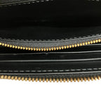Bottega Veneta Cassette Round Wallet Intrecciato Leather Black Gold — view 8