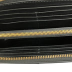 Bottega Veneta Cassette Round Wallet Intrecciato Leather Black Gold — view 7
