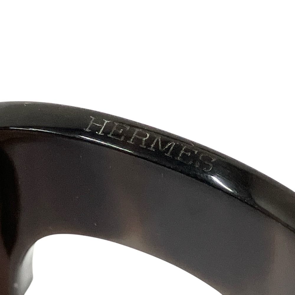Hermes Isthme GM Buffalo Horn Pendant Brown White — view 4