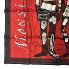 Hermes Scarf Carre 90 Silk Monsieur Et Madame & — view 5