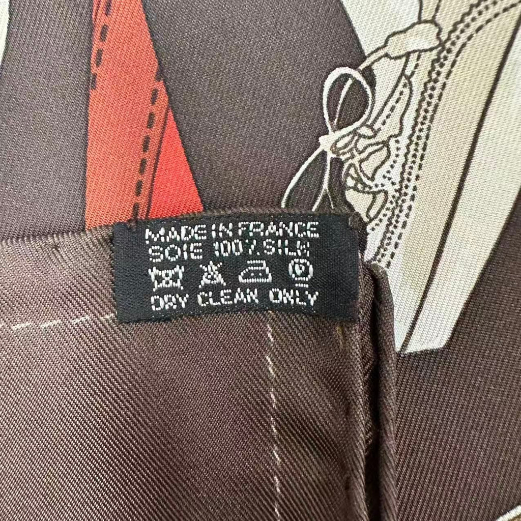 Hermes Scarf Carre 90 Silk Monsieur Et Madame & — view 8