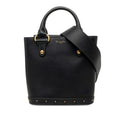 Dior Bucket 2-Way Shoulder Bag Black Leather