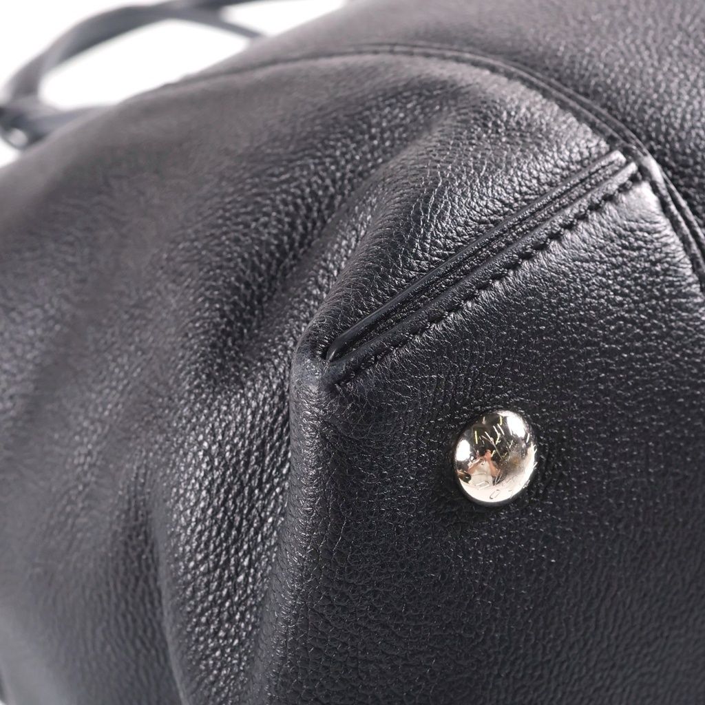 Louis Vuitton Parnassea Lockit MM Leather Handbag Silver Black — view 5