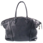 Louis Vuitton Parnassea Lockit MM Leather Handbag Silver Black — view 2