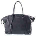 Louis Vuitton Parnassea Lockit MM Leather Handbag Silver Black
