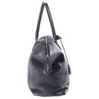 Louis Vuitton Parnassea Lockit MM Leather Handbag Silver Black — view 3