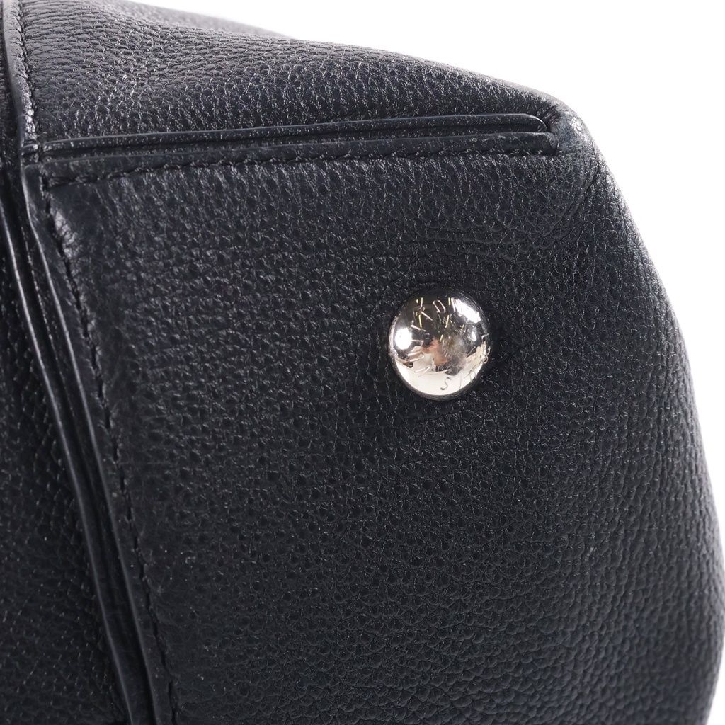 Louis Vuitton Parnassea Lockit MM Leather Handbag Silver Black — view 6