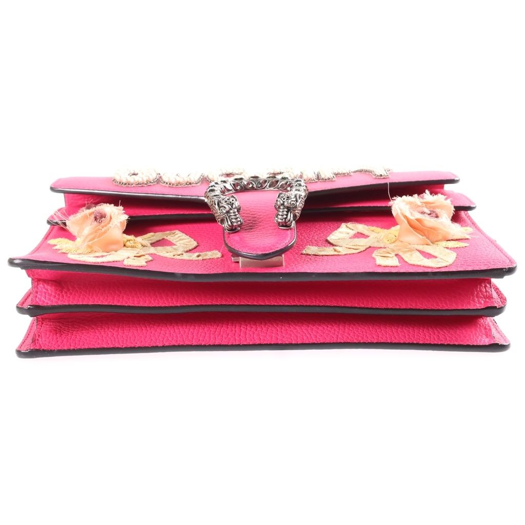 Gucci Dionysus Pearl Flower Embroidery Shoulder Bag Pink Leather — view 4