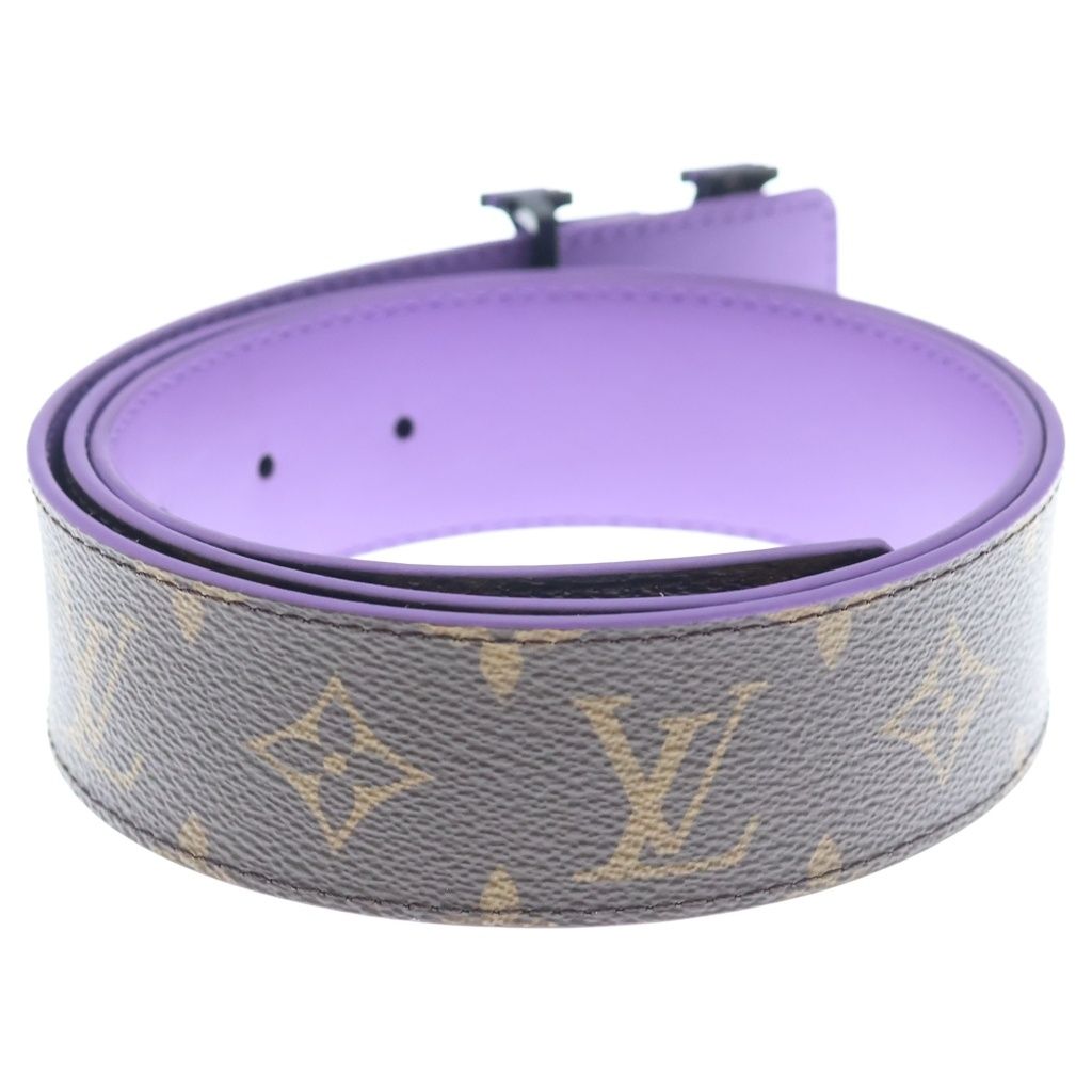 Louis Vuitton Monogram Optic Ceinture Reversible Belt Leather Brown Purple — view 2