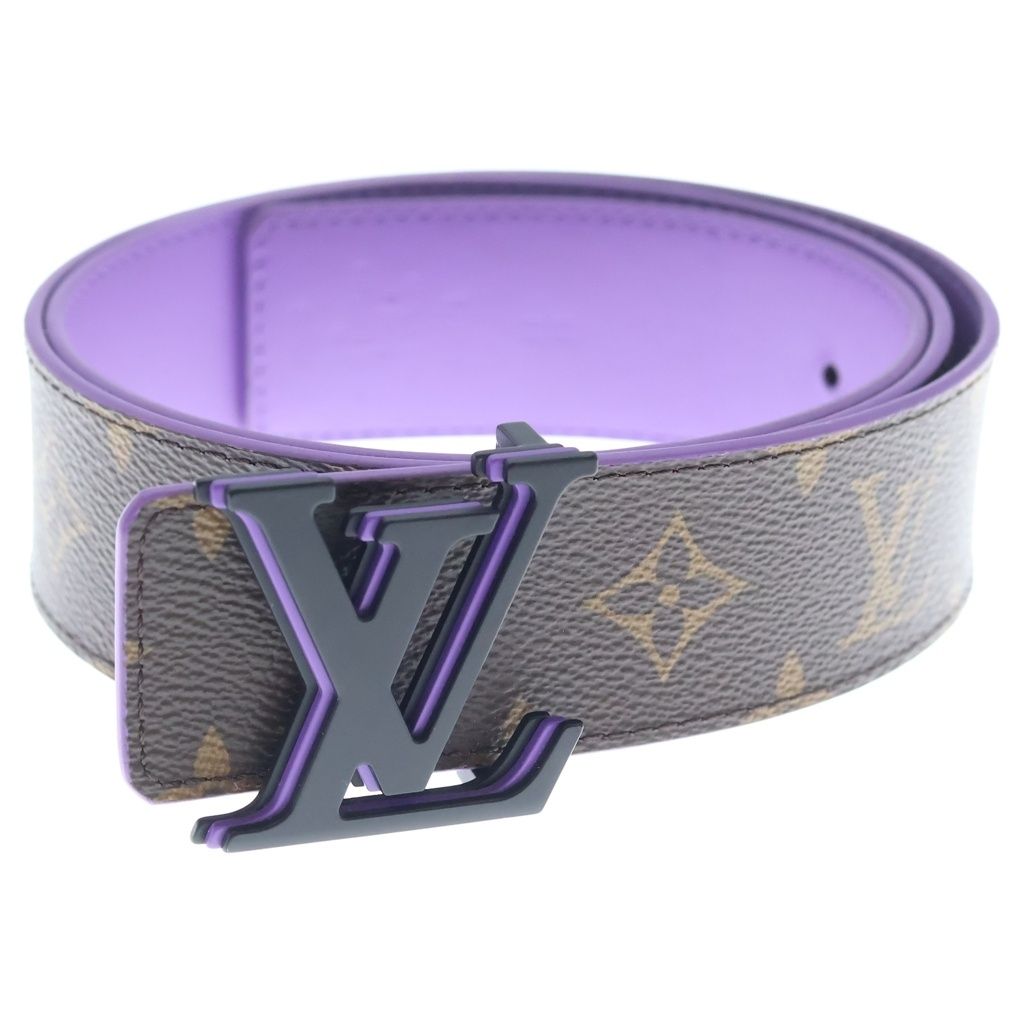 Louis Vuitton Monogram Optic Ceinture Reversible Belt Leather Brown Purple