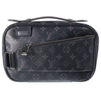 Louis Vuitton Monogram Eclipse Bum Bag Black Leather Silver — view 2