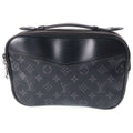 Louis Vuitton Monogram Eclipse Bum Bag Black Leather Silver