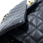 Chanel Quilted CC Logo Backpack Black Gold — view 6