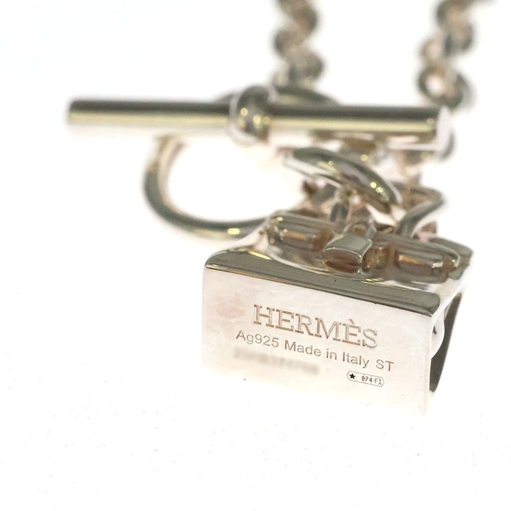 Hermes Amulette Birkin Charm Chain Bracelet Silver — view 5