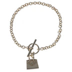 Hermes Amulette Birkin Charm Chain Bracelet Silver