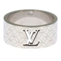 Louis Vuitton Bague Champs-Elysees Monogram Cut Off Ring Silver