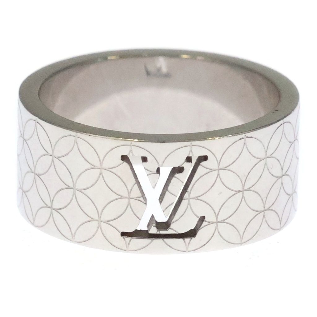 Louis Vuitton Bague Champs-Elysees Monogram Cut Off Ring Silver