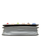 Fendi Studded Crossbody Chain Shoulder Bag Gray Multicolor Leather — view 3