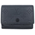 Louis Vuitton Monogram Shadow Victor Wallet Compact Trifold Black Leather