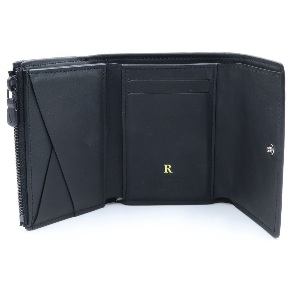 Louis Vuitton Monogram Shadow Victor Wallet Compact Trifold Black Leather — view 4