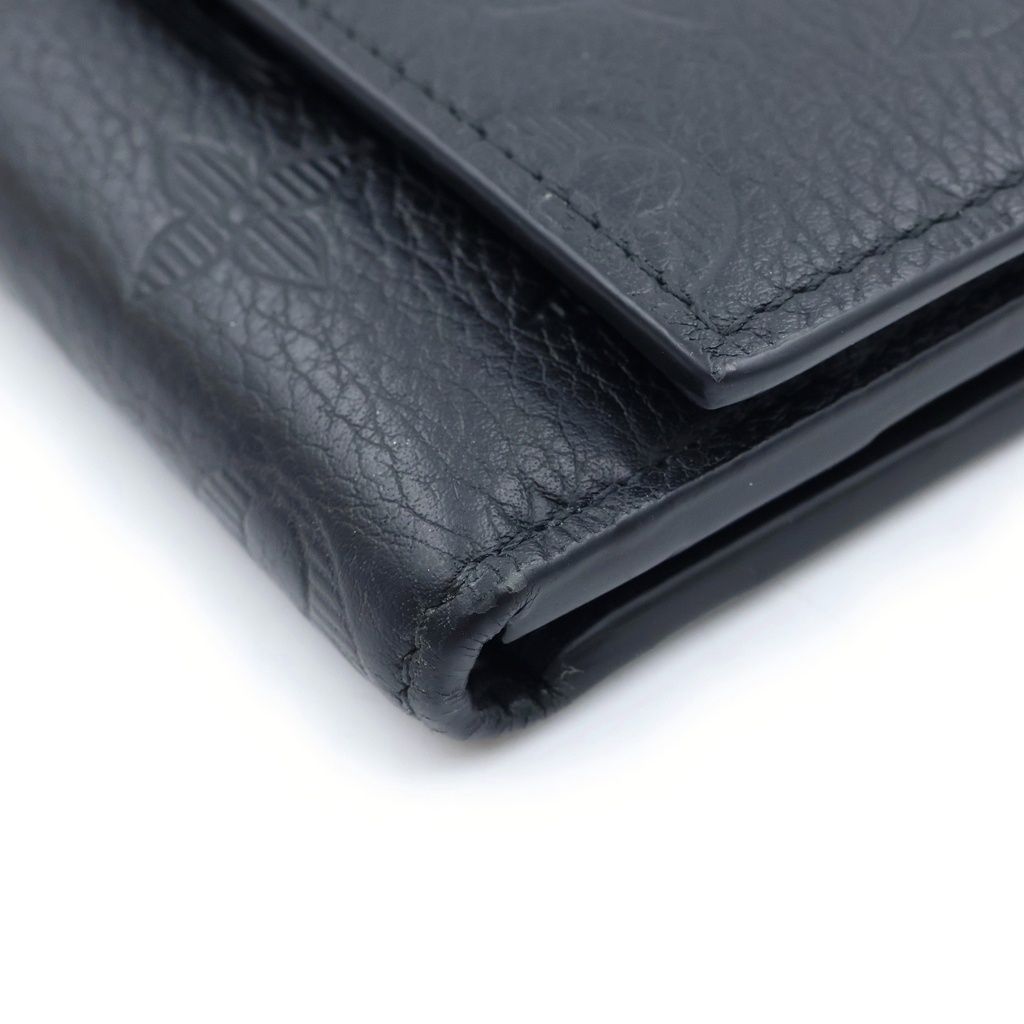 Louis Vuitton Monogram Shadow Victor Wallet Compact Trifold Black Leather — view 5