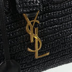 Saint Laurent Paris Baby Downtown Cabas Tote Bag Basket Gold Black — view 7
