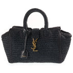 Saint Laurent Paris Baby Downtown Cabas Tote Bag Basket Gold Black