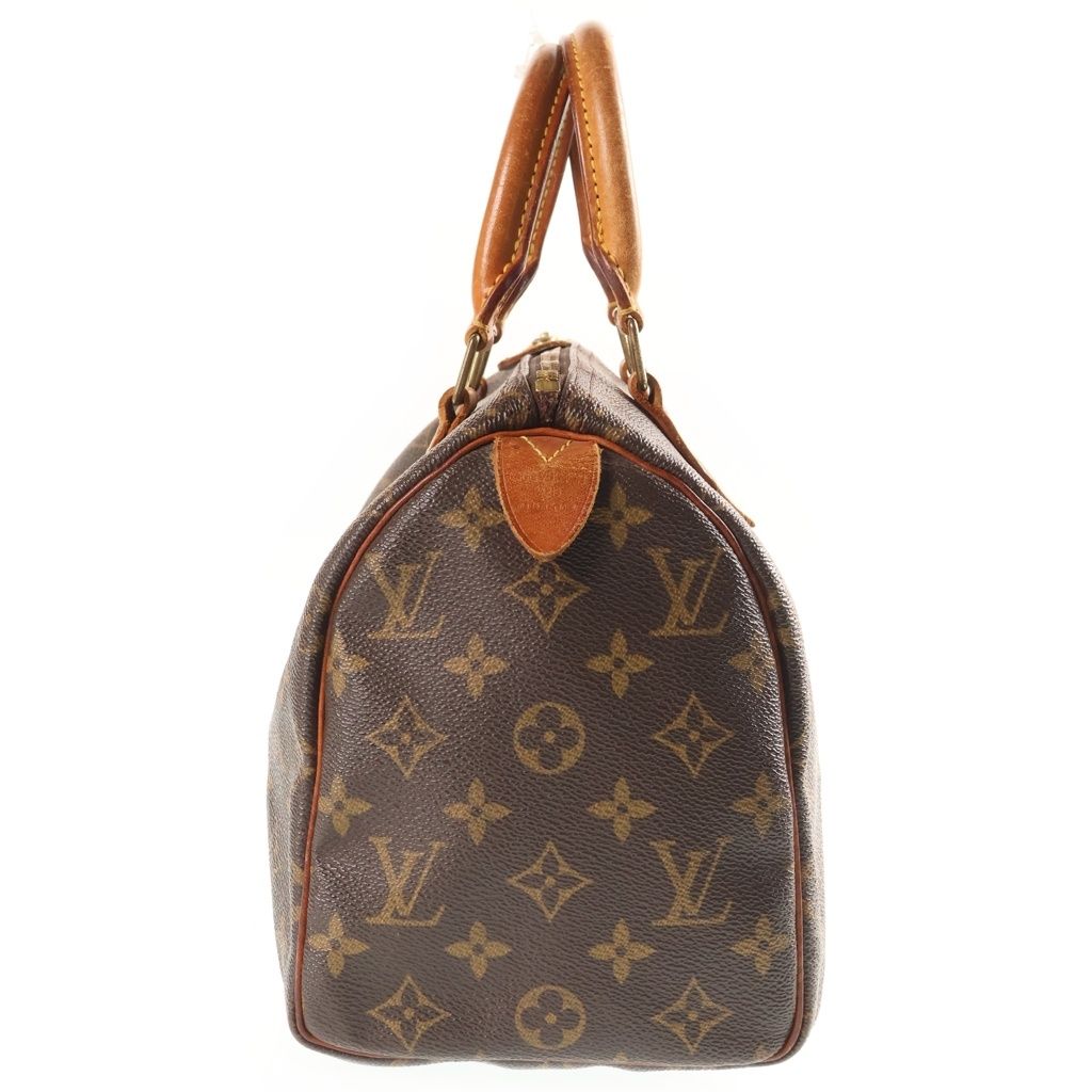 Louis Vuitton Monogram Speedy 25 Handbag Brown Leather — view 3