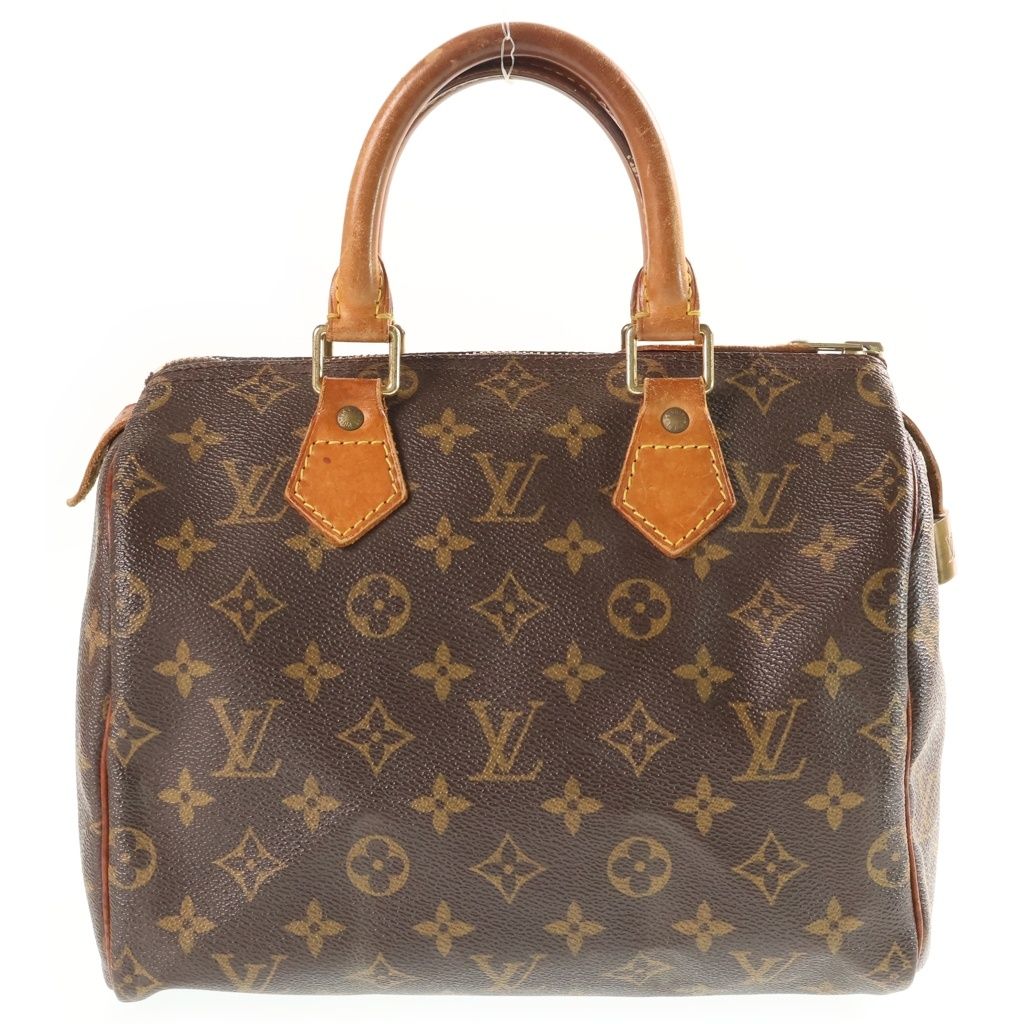 Louis Vuitton Monogram Speedy 25 Handbag Brown Leather