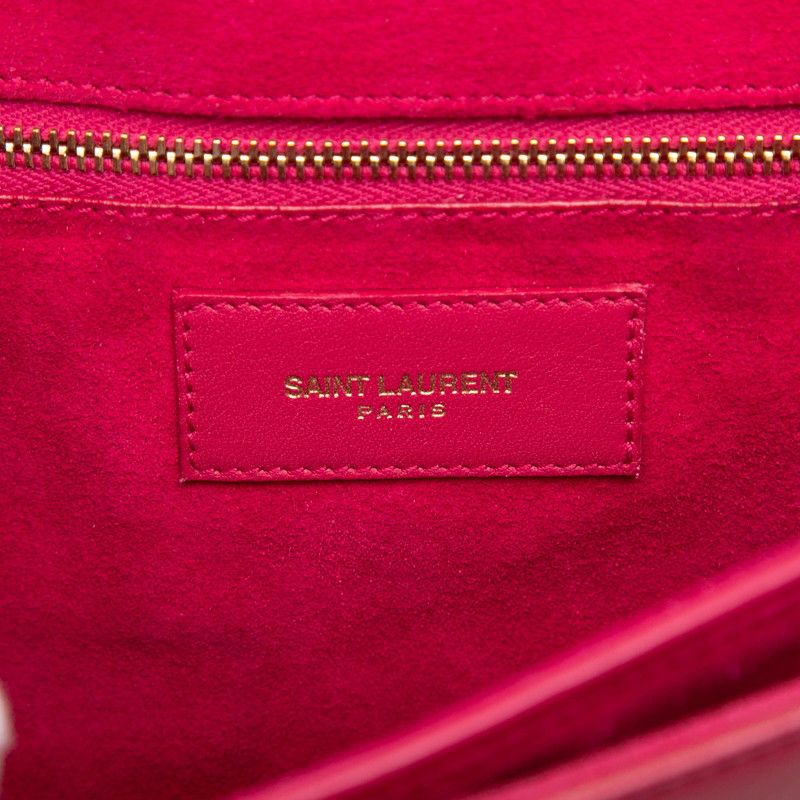 Saint Laurent Line Crossbody Shoulder Bag Pink Leather — view 5