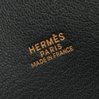 Hermes Escapada Tote Fjord Box Calf Noir Natural Black Brown Gold Handbag — view 7