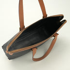 Hermes Escapada Tote Fjord Box Calf Noir Natural Black Brown Gold Handbag — view 8