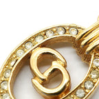 Dior Necklace CD Logo Gold Plated Rhinestone — view 8