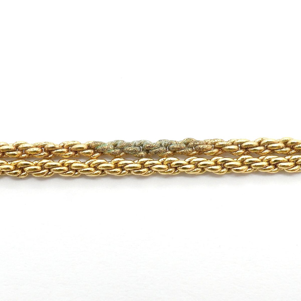 Dior Necklace CD Logo Gold Plated Rhinestone — view 7
