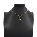 Dior Necklace CD Logo Gold Plated Rhinestone — view 6