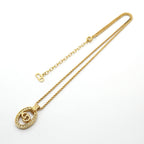 Dior Necklace CD Logo Gold Plated Rhinestone — view 3