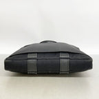 Hermes Business Bag Acapulco Odinatour Toile Chevron Black Silver 2-Way Back — view 3