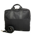 Hermes Business Bag Acapulco Odinatour Toile Chevron Black Silver 2-Way Back