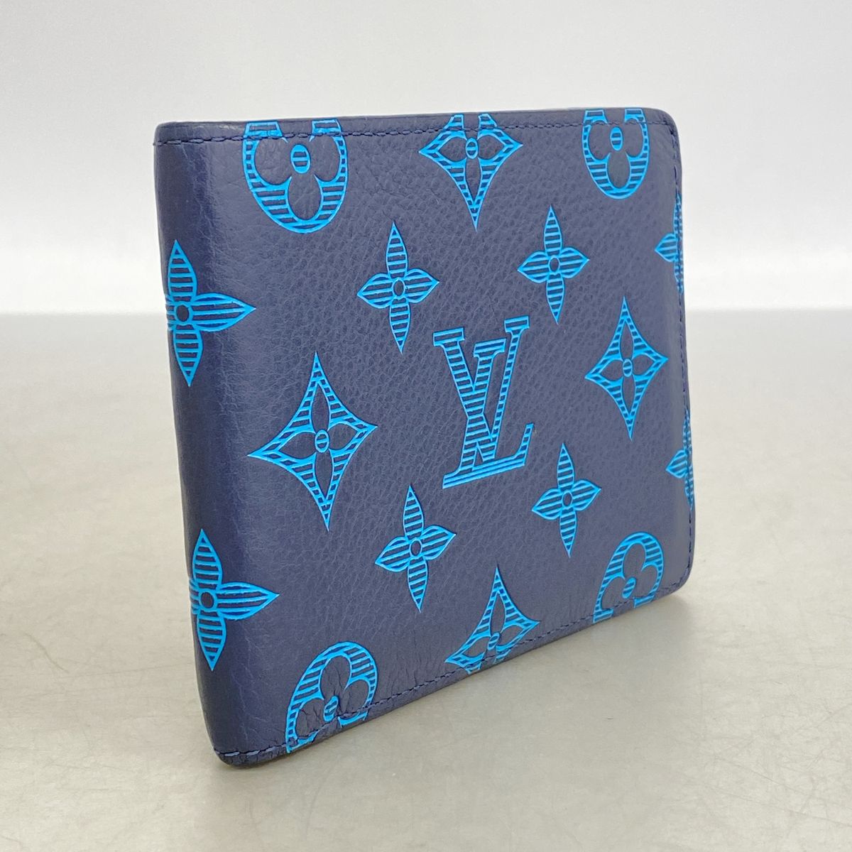 Louis Vuitton Wallet Monogram Shadow Portefeuille Multiple Blue — view 2