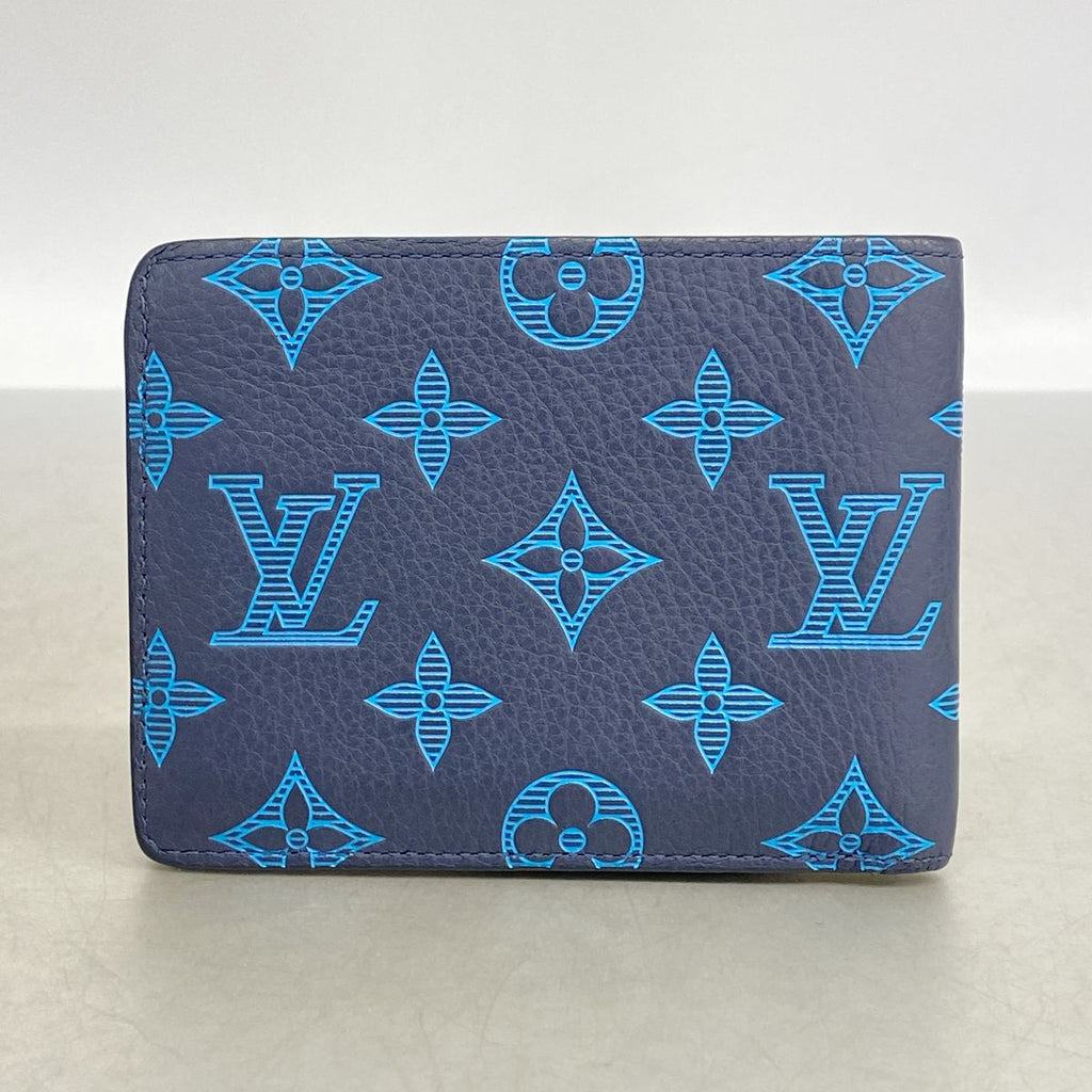 Louis Vuitton Wallet Monogram Shadow Portefeuille Multiple Blue — view 7