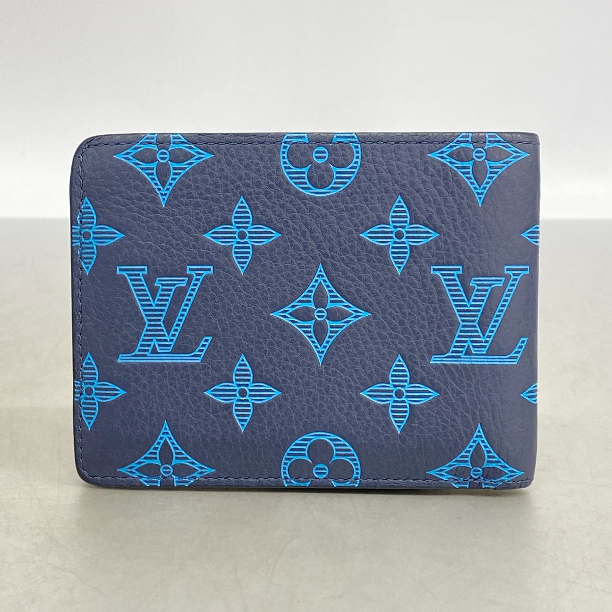 Louis Vuitton Wallet Monogram Shadow Portefeuille Multiple Blue — view 7