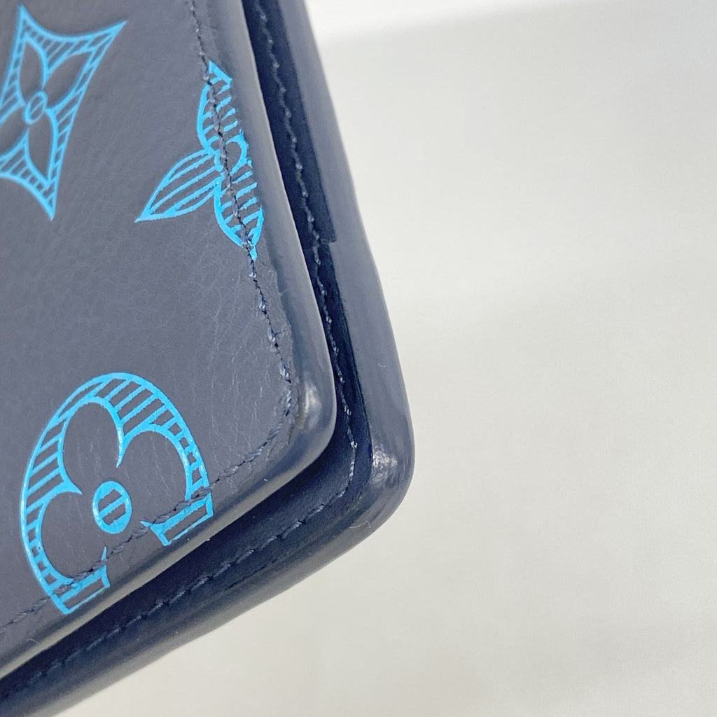 Louis Vuitton Wallet Monogram Shadow Portefeuille Multiple Blue — view 6