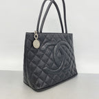 Chanel Tote Bag Reissue Caviar Leather Black Silver — view 2