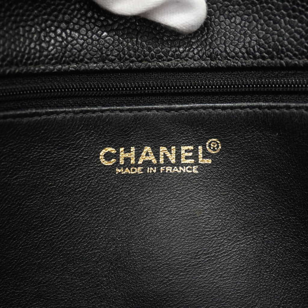 Chanel Tote Bag Caviar Leather Black Gold — view 5