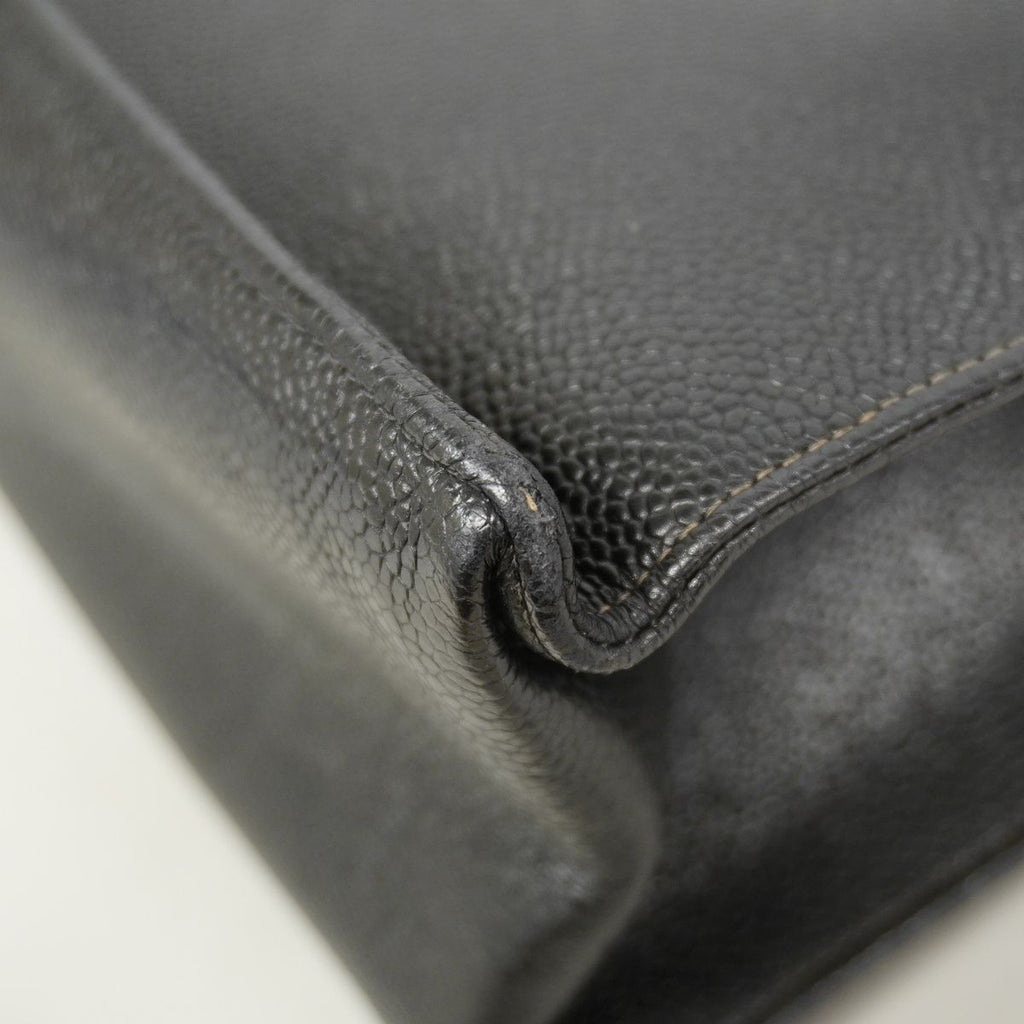 Chanel Tote Bag Caviar Leather Black Gold — view 6