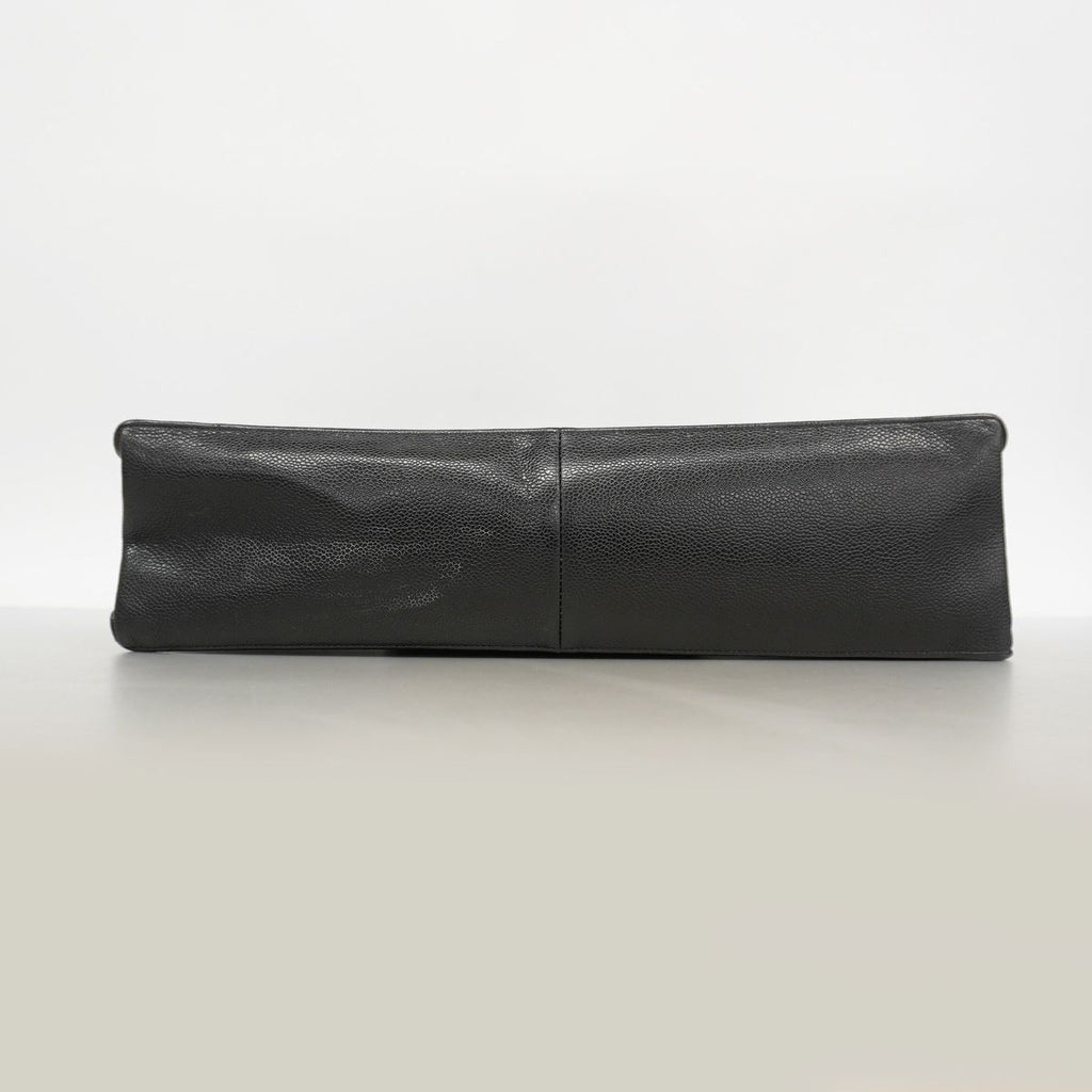 Chanel Tote Bag Caviar Leather Black Gold — view 3