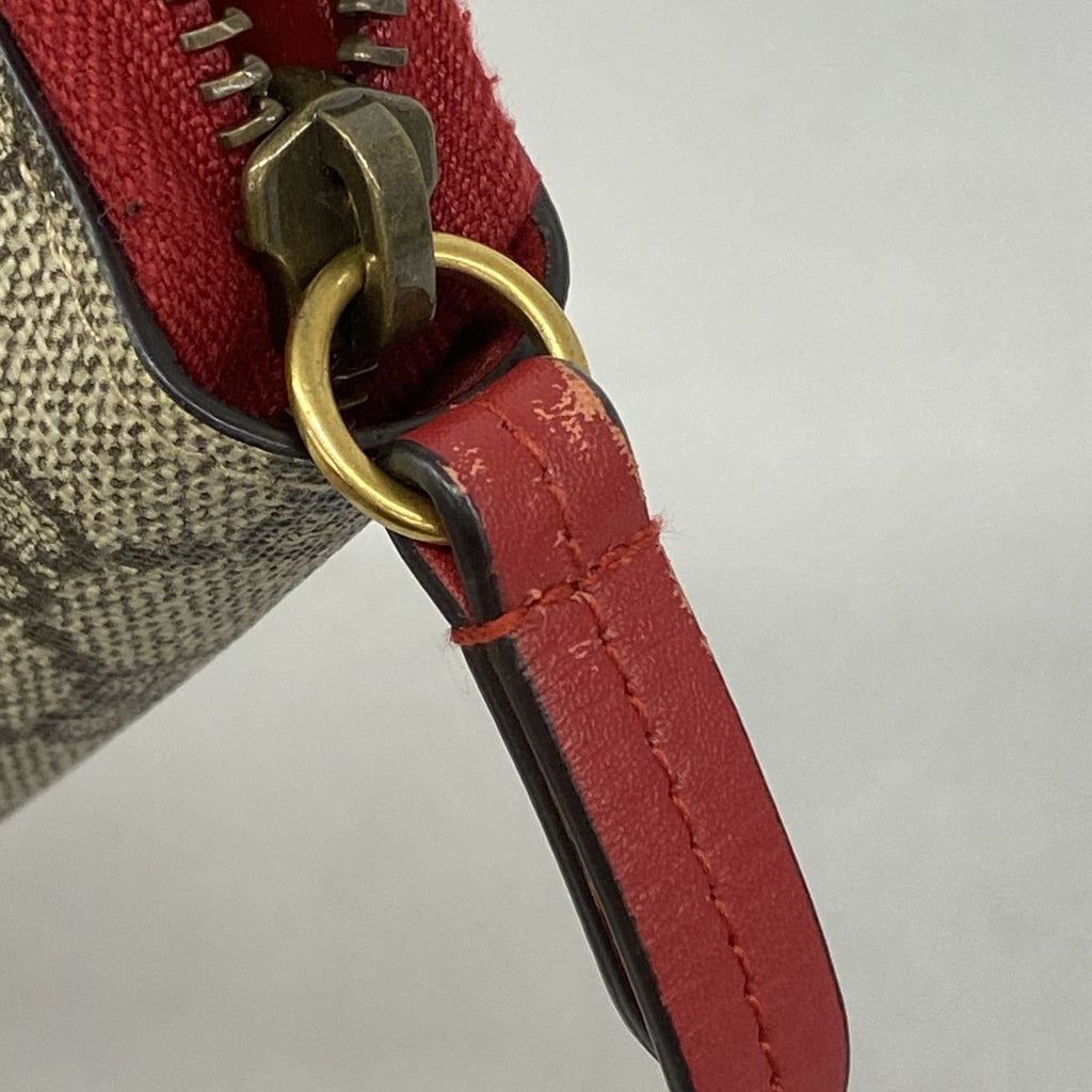 Gucci Wallet GG Supreme Cherry Beige Red Gold — view 7