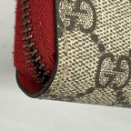 Gucci Wallet GG Supreme Cherry Beige Red Gold — view 5